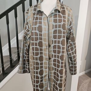 Unbranded – Reversible Jacket/Topper in Soft Spring/Fall Colors (Approx Size 2X)